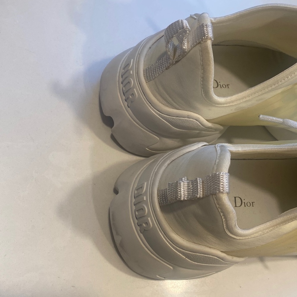 Dior Off White Neoprene and Leather D-Connect Sneakers - Picture 3 of 6